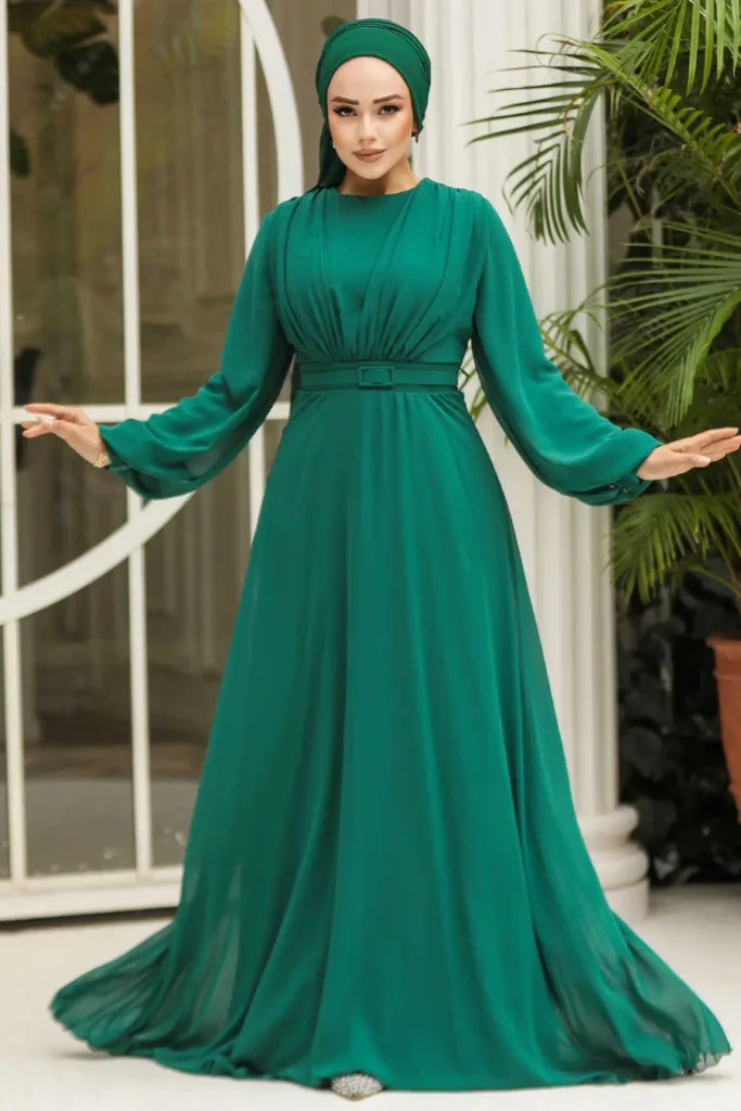 Maxi Dress With Shimmer Hijab